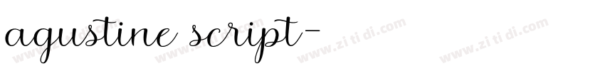 agustine script字体转换